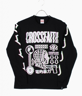 [ Crossfaith ] GLITCH ON BLACK LONGSLEEVE SHIRT