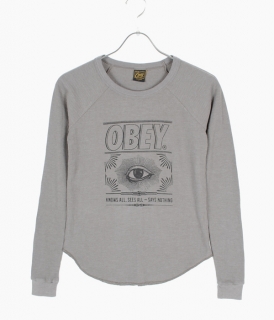 ��OBEY��SAY NOTHING THROWBACK THERMAL RAGLANS