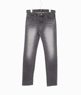 ��Deviluse��Pentagram DenimFade Gray Skiny Pants