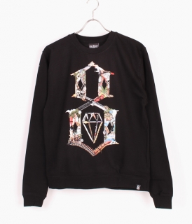 ��REBEL8��LOGO COLLAGE CREWNECK