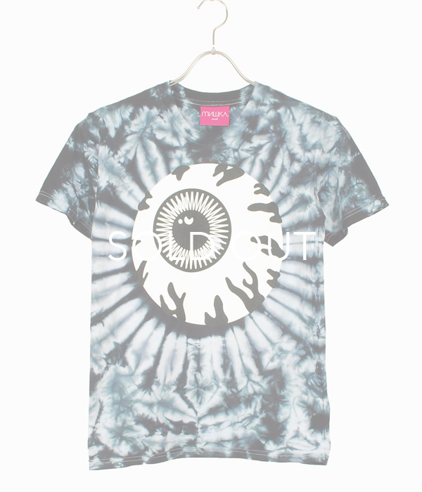 ��MISHKA��KEEP WATCH TIE-DYE T-SHIRT (GLOW IN THE DARK/BLACK SPIRAL)